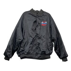 Vintage Westark USA Chevrolet Chevy Bomber Jacket Men's XL Satin Racing Made USA
